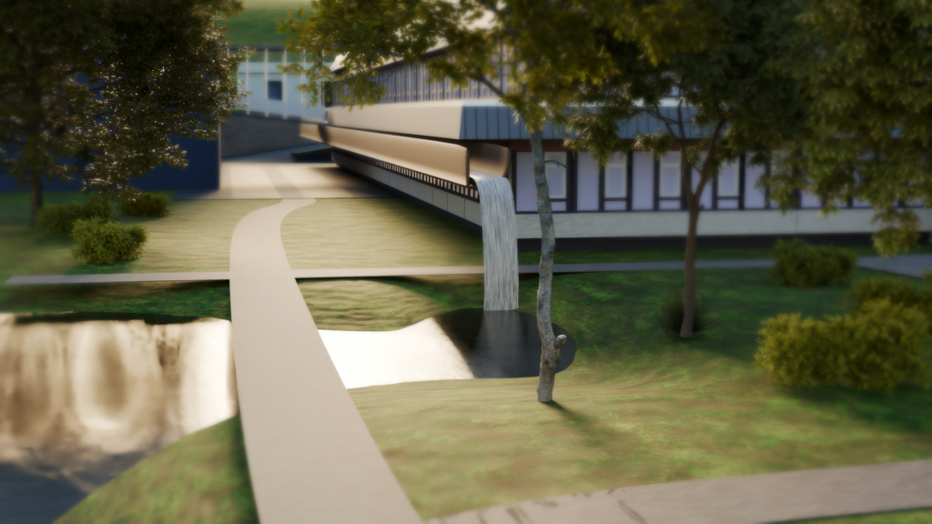 Hitzeperiode reguliert durch Wasserfläche